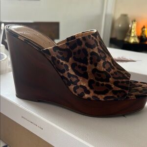 Jessica Simpson Animal Print Wedge Sandals
